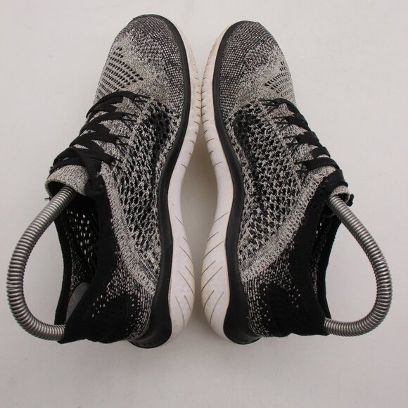 Nike Free RN Flyknit Women's Size 6 Black Gray Running Shoes 942839-101 - Picture 6 of 9